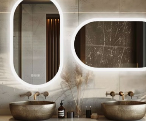 ovalno led ogledalo po meri